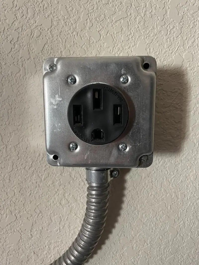 NEMA 14-50 outlet installed for Electrical Panel Upgrade in Ogallala